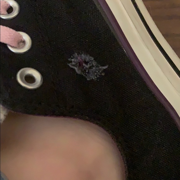 Converse Black and Purple Double Tongue size 8 wmn - Picture 5 of 6